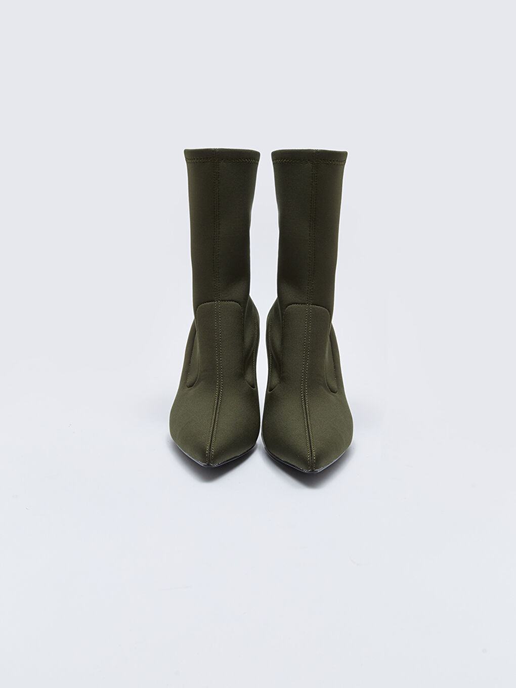 Haki Kadın Topuklu Çorap Bot-6