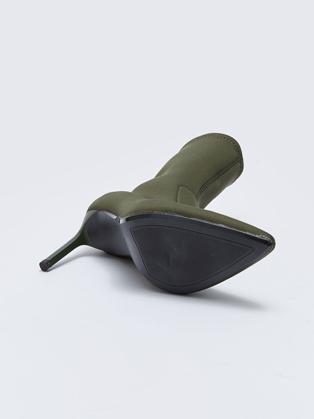 Haki Kadın Topuklu Çorap Bot-7