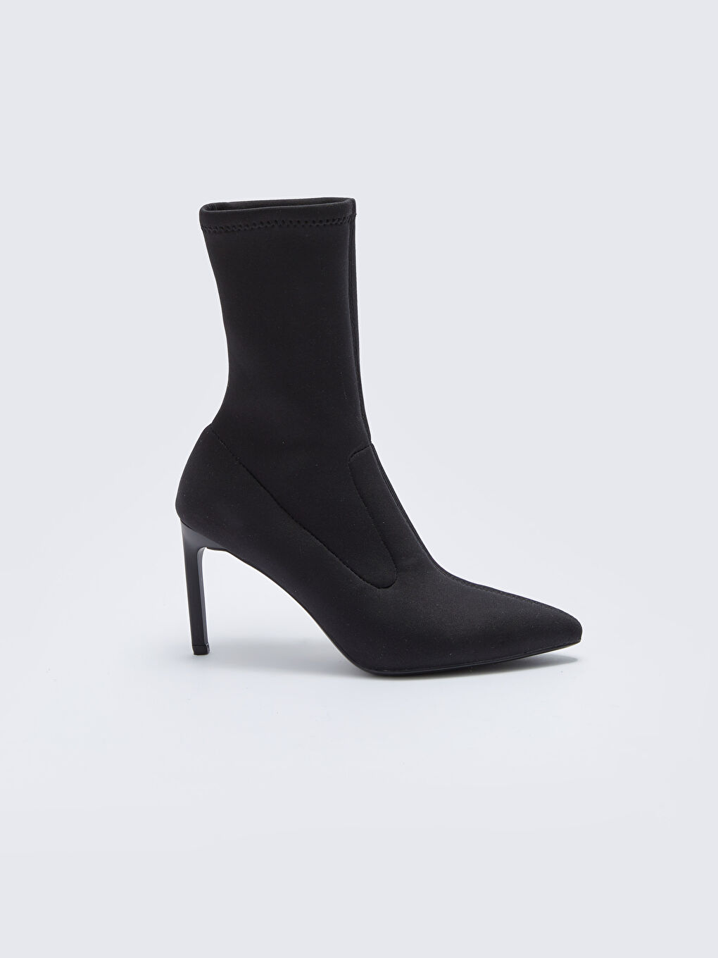 Siyah Kadın Topuklu Çorap Bot-1