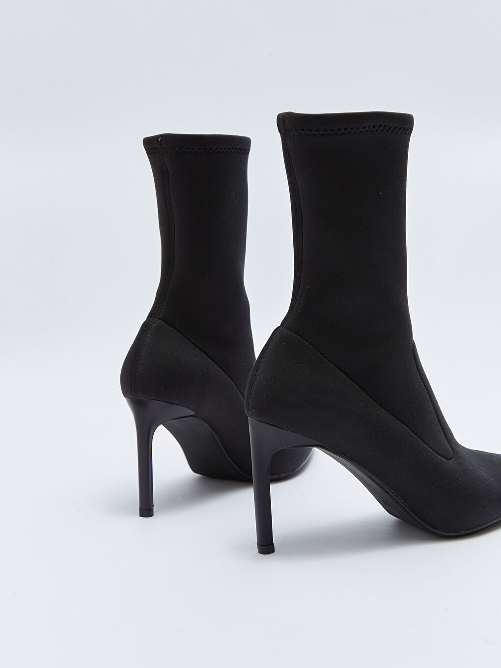 Siyah Kadın Topuklu Çorap Bot-4