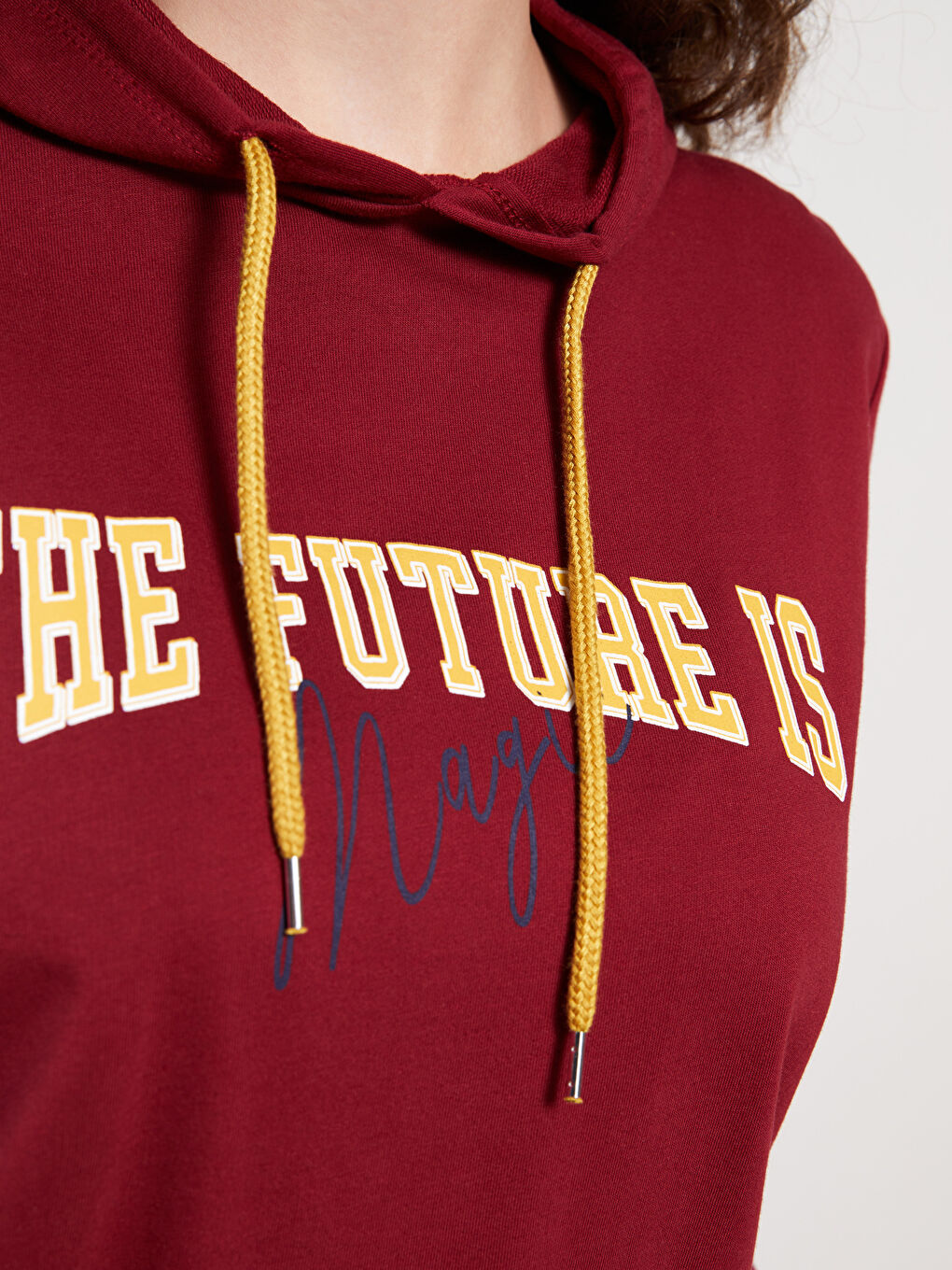 Hooded Printed Long Sleeve Women's Pajamas Set-4