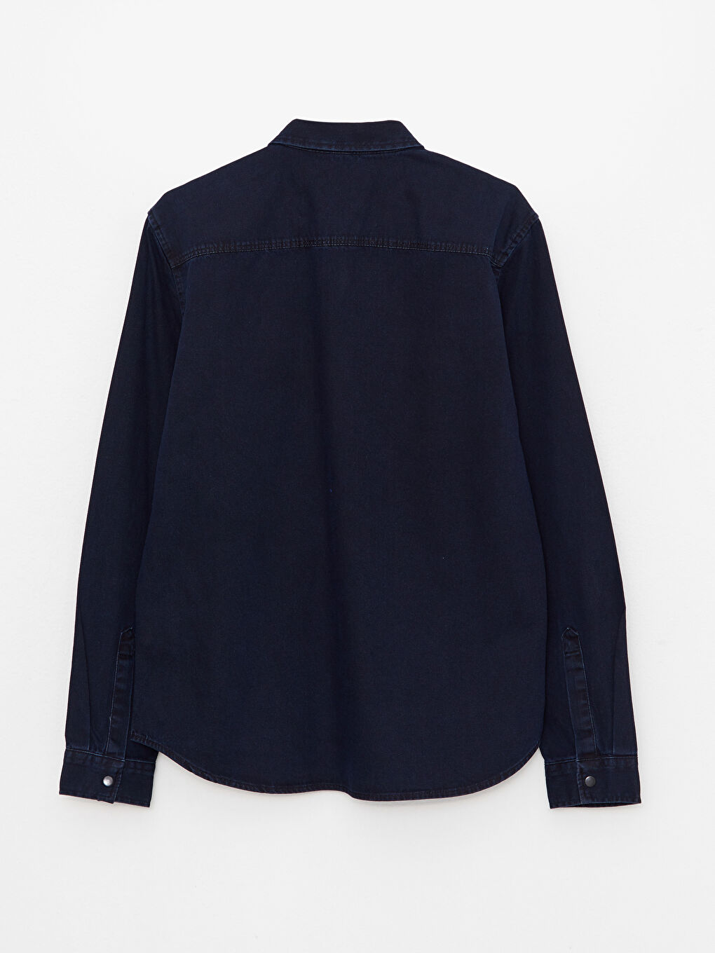 قميص جينز رجالي بأكمام طويلة وقصة عادية-1