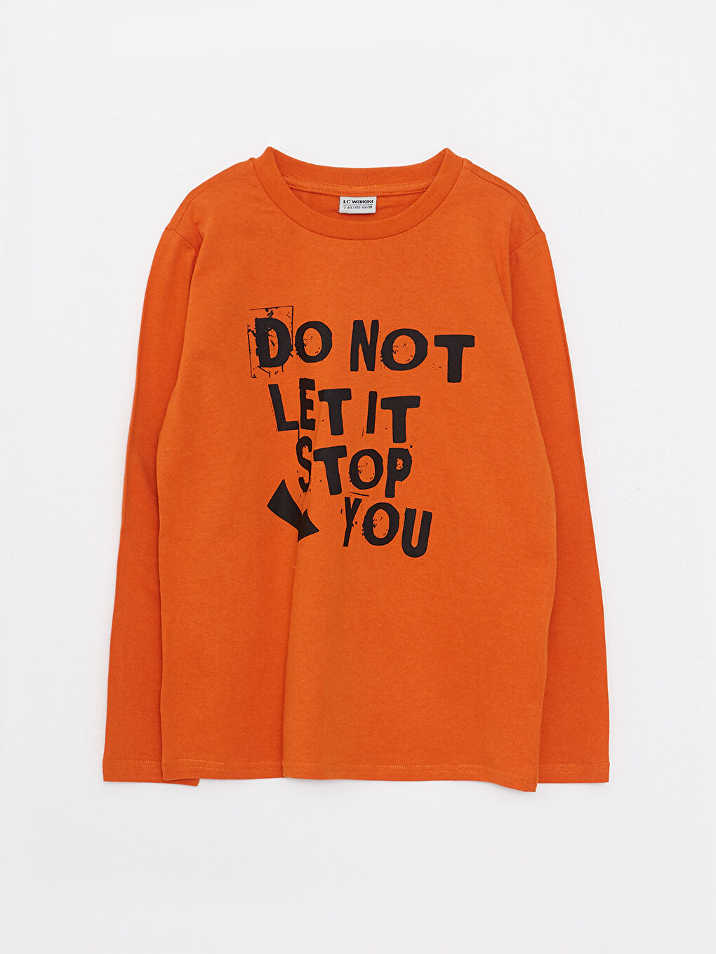 LCW ECO Crew Neck Printed Long Sleeve Boy T-shirt and Trousers -W2AJ51Z4-CSX