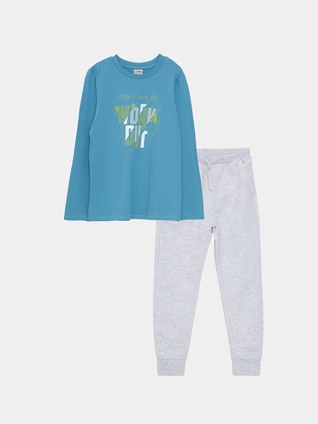 LCW ECO Rundhalsausschnitt Bedrucktes Langarm Jungen T-Shirt und Hose -W2AJ51Z4-L8B