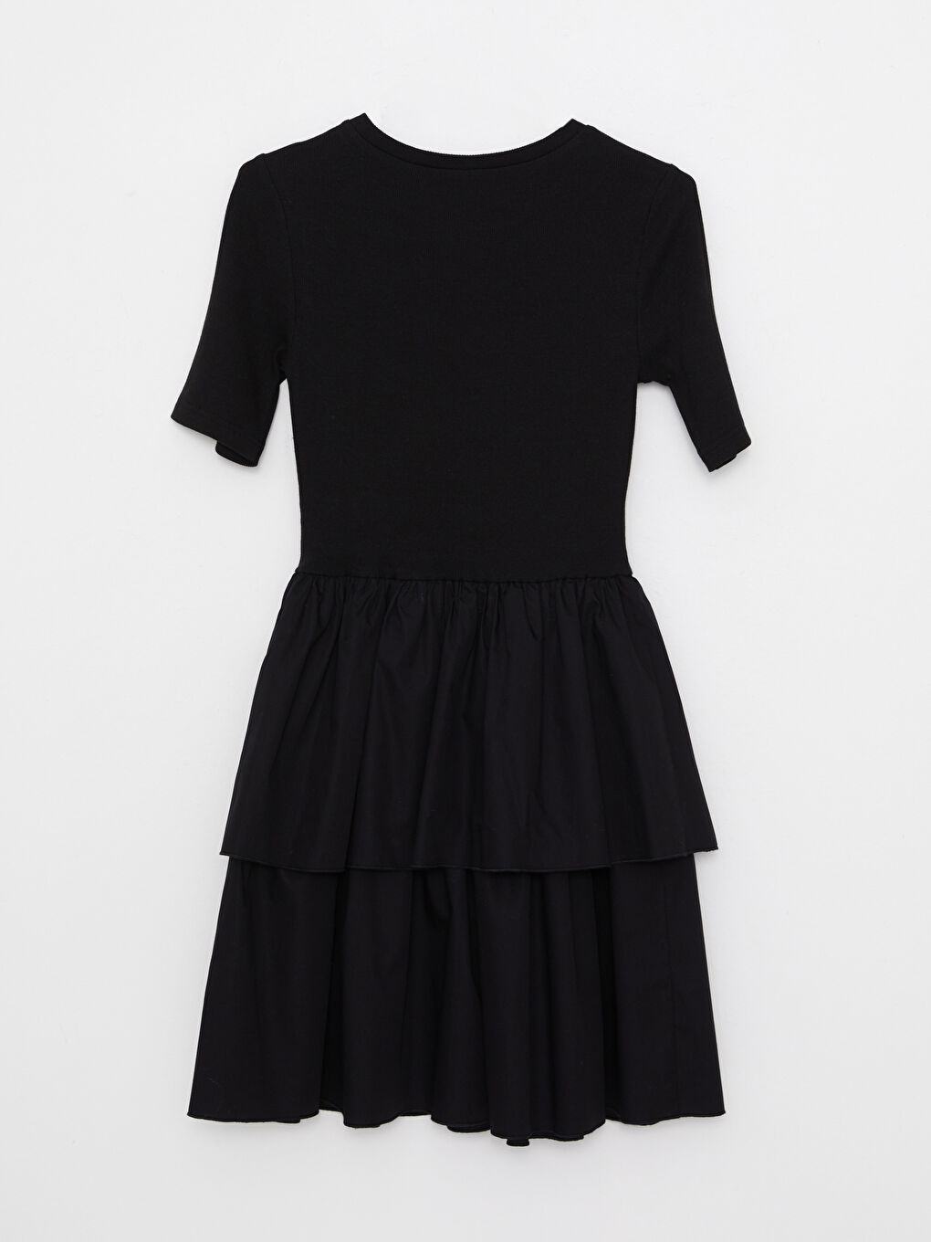 LCW Vision Crew Neck Plain Short Sleeve Women's Dress -W2AJ76Z8-CVL
