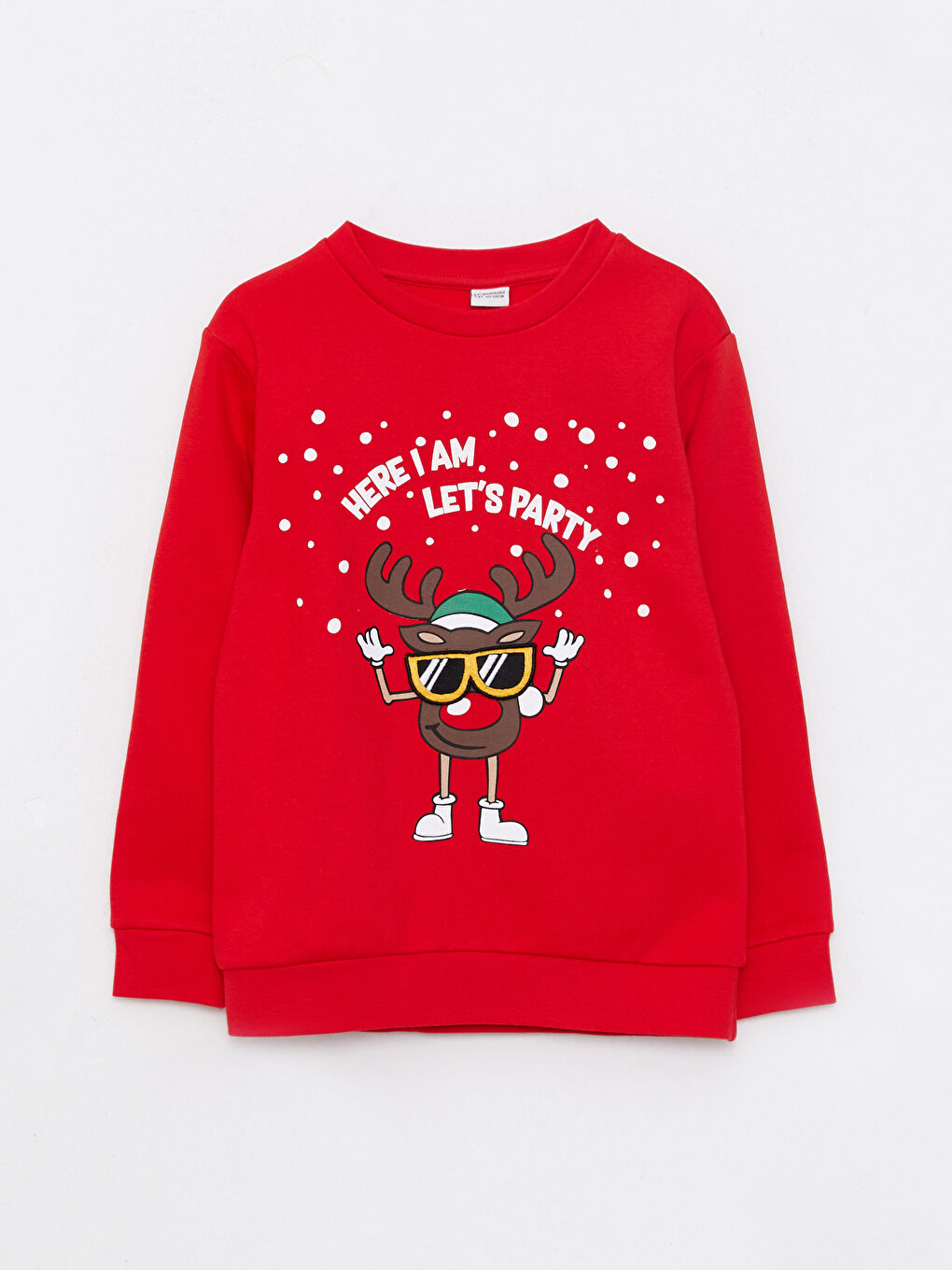 LCW Kids Rundhalsausschnitt Neujahrsmotiv Langarm Jungen Sweatshirt -W2AJ83Z4-HC3