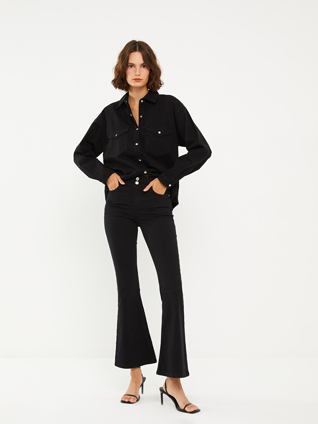 High Waist Mars Flare Women's Jeans-1
