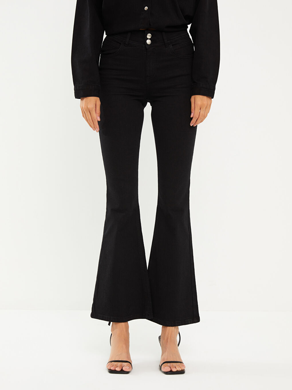 High Waist Mars Flare Women's Jeans-3