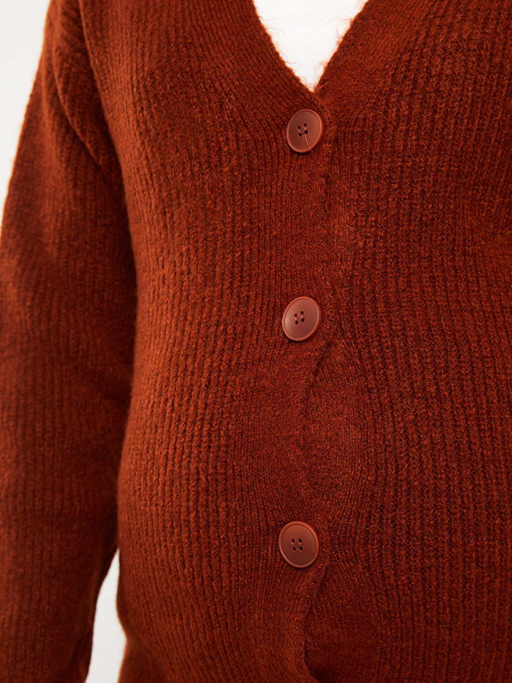V Neck Regular Long Sleeve Maternity Tricot Cardigan-3