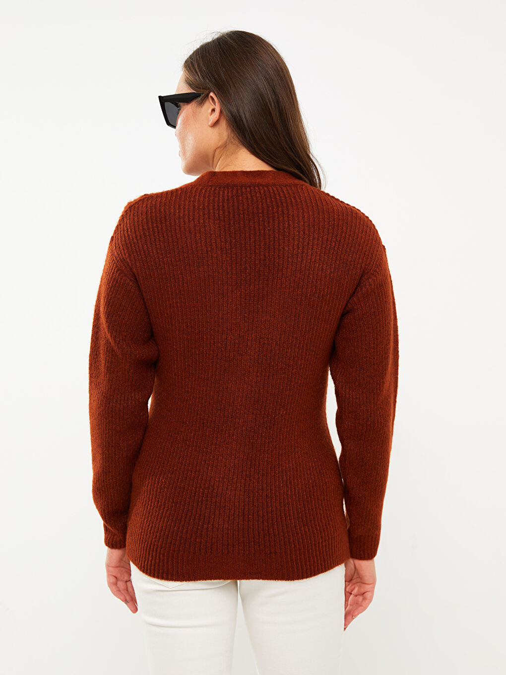 V Neck Regular Long Sleeve Maternity Tricot Cardigan-4