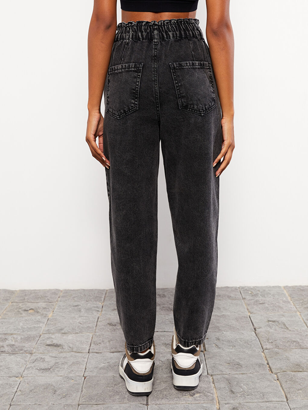 LCW Jeans Women's High Waisted Slouchy Regular Denim Trousers -W2AK11Z8-GRD