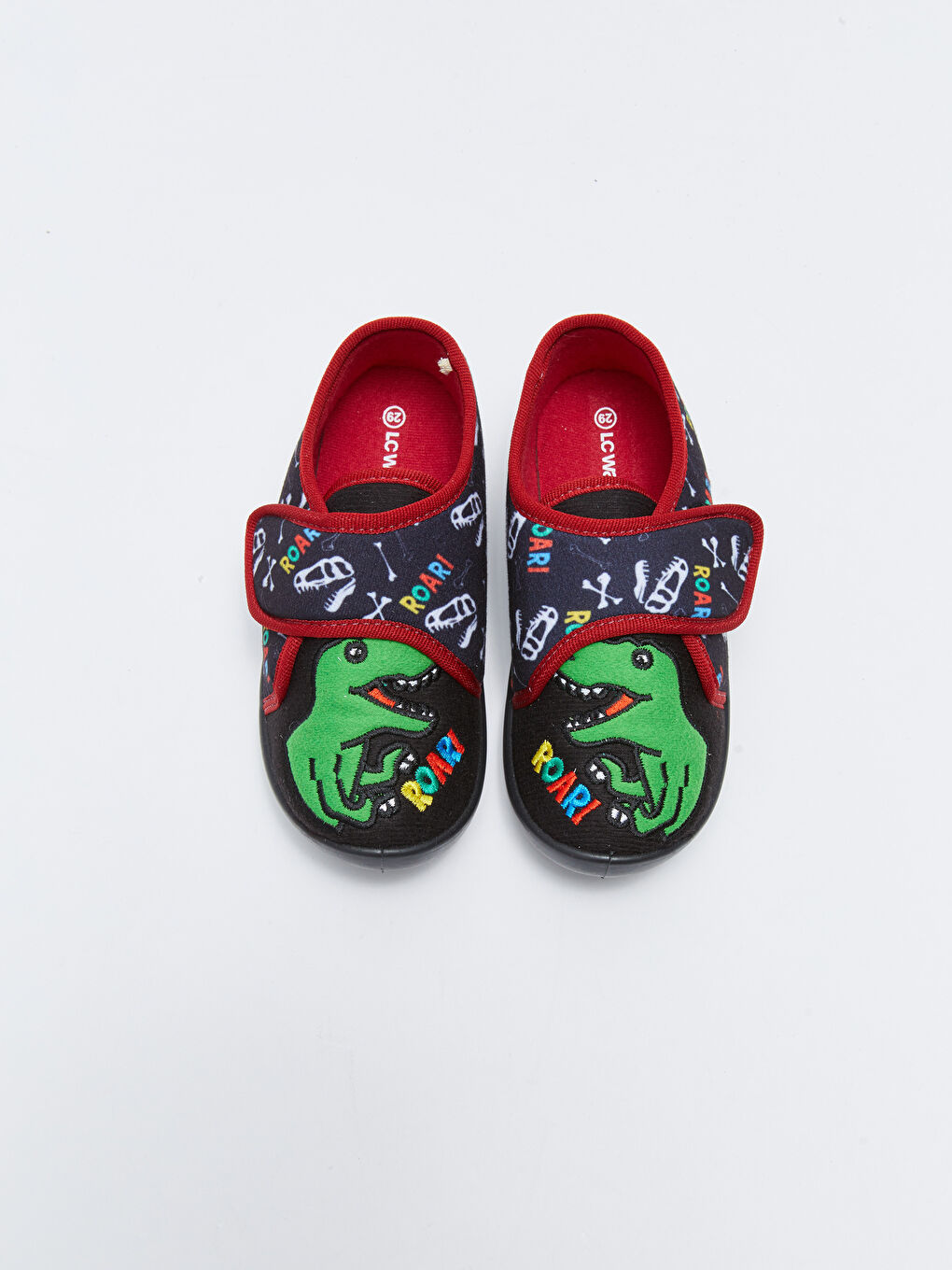 Siyah Baskılı Cırt Cırtlı Erkek Çocuk Panduf-2