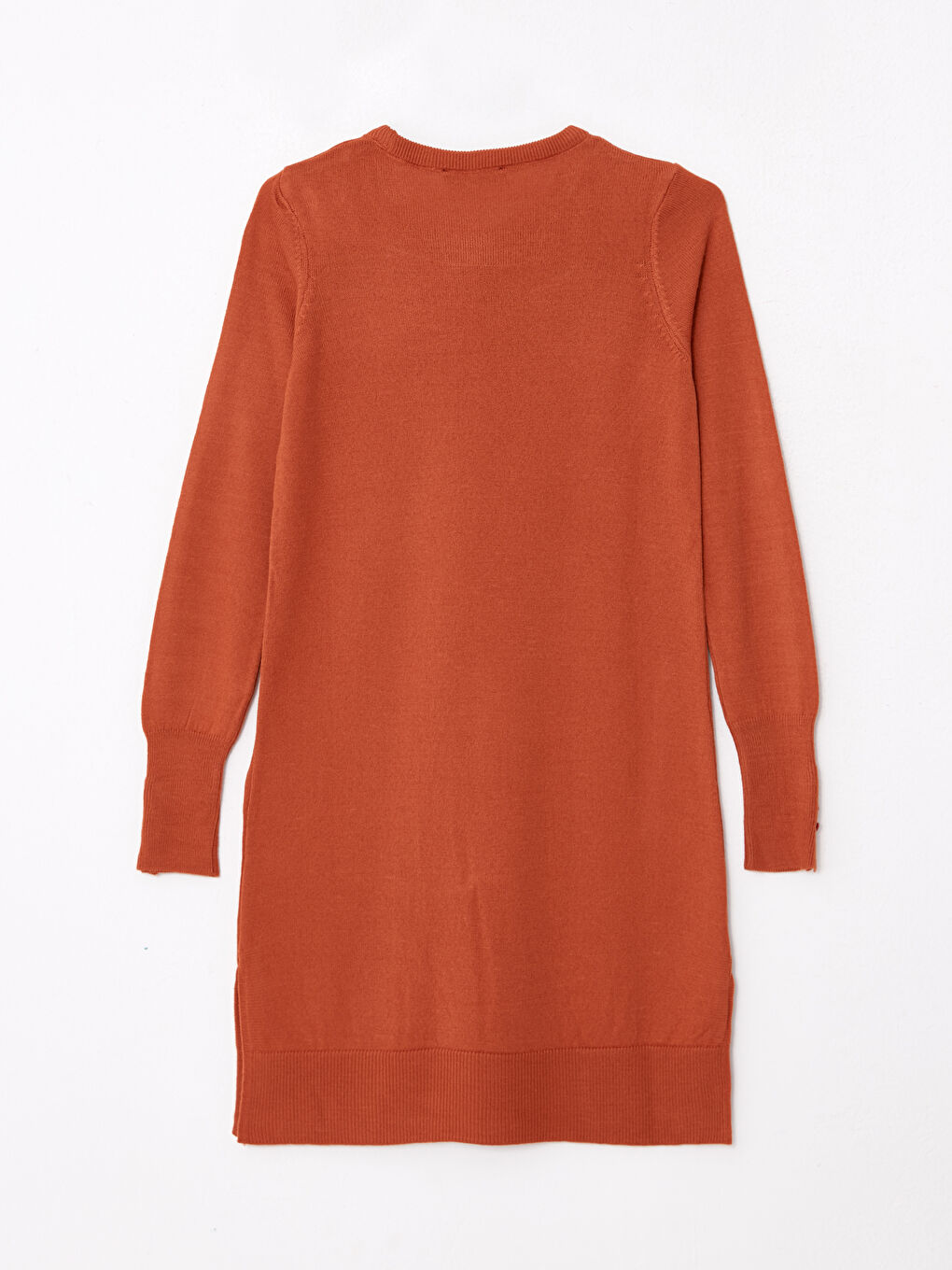 Crew Neck Plain Long Sleeve Maternity Knitwear Tunic-6