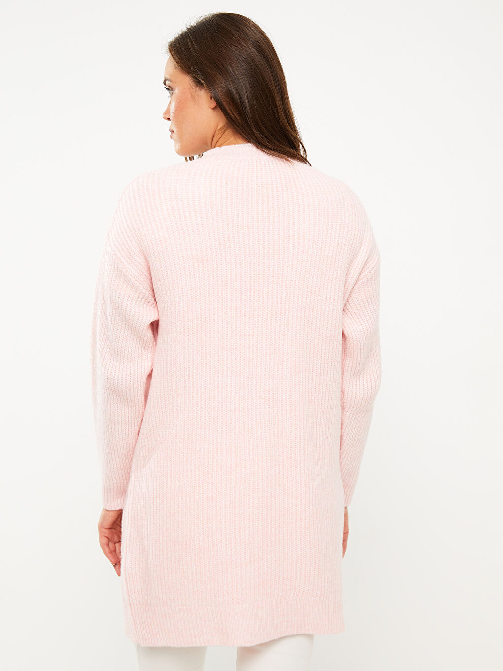 Shawl Collar Plain Long Sleeve Maternity Knitwear Cardigan-4