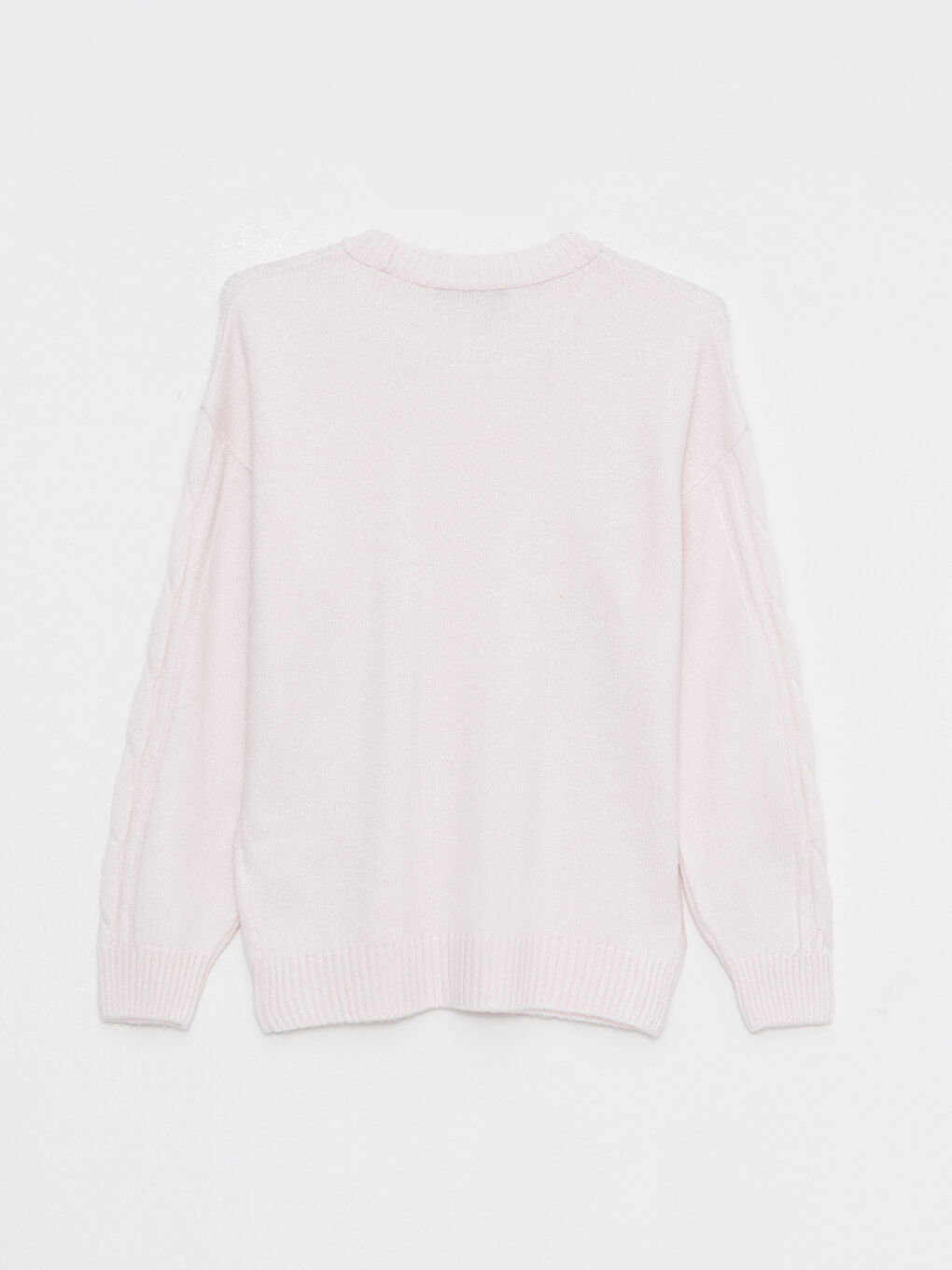 LCWAIKIKI Maternity Crew Neck Self Patterned Long Sleeve Maternity Tricot Sweater -W2AK37Z8-QVF