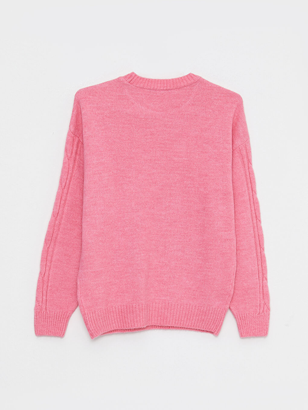LCWAIKIKI Maternity Crew Neck Self Patterned Long Sleeve Maternity Tricot Sweater -W2AK37Z8-SKC