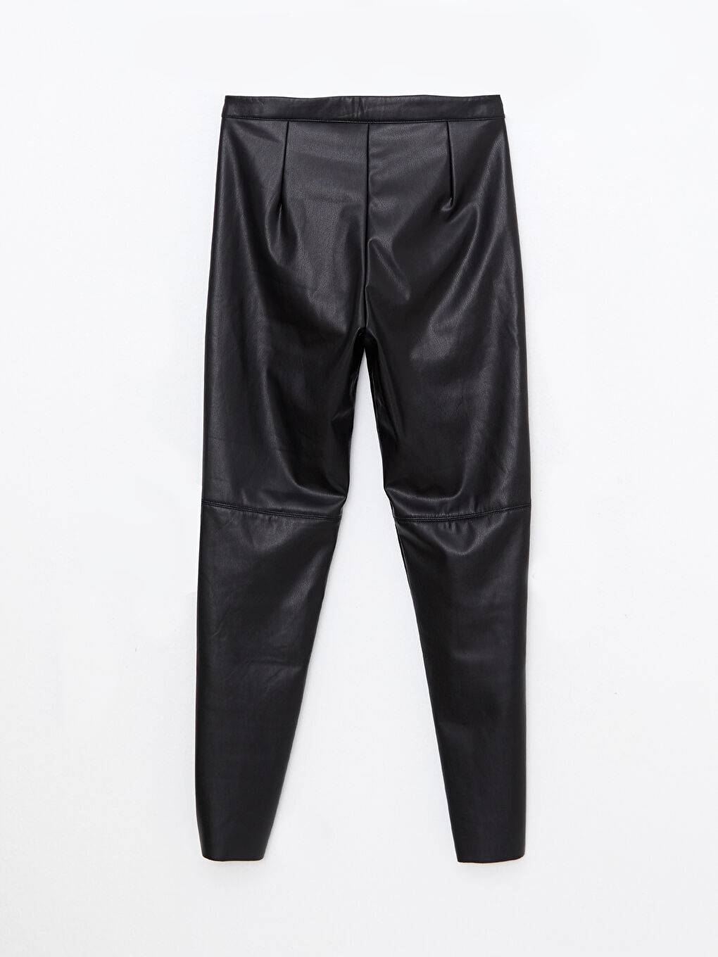 Брюки из искусственной кожи слим для женщин-6