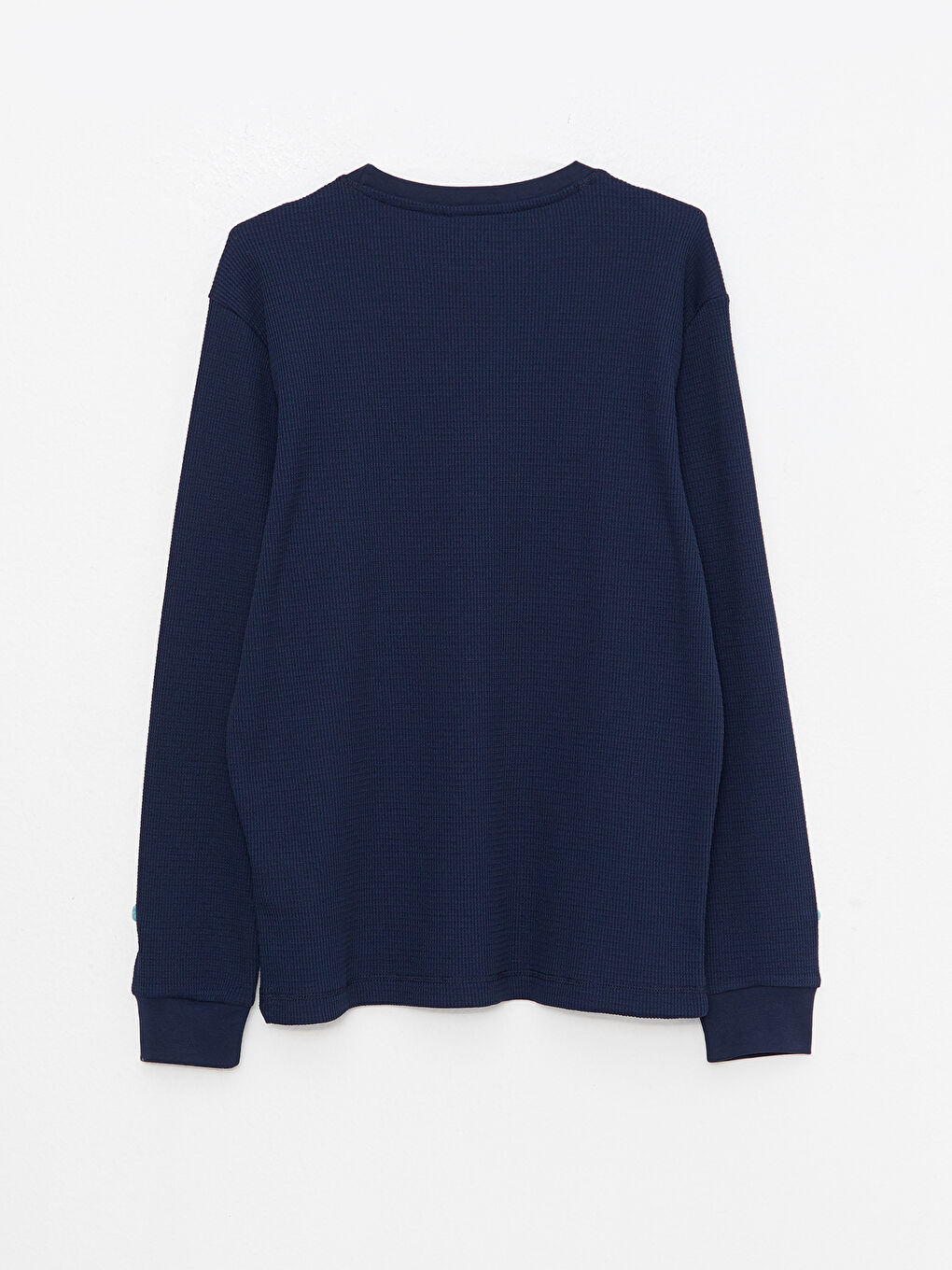 Lacivert Bisiklet Yaka Uzun Kollu Erkek Sweatshirt-6