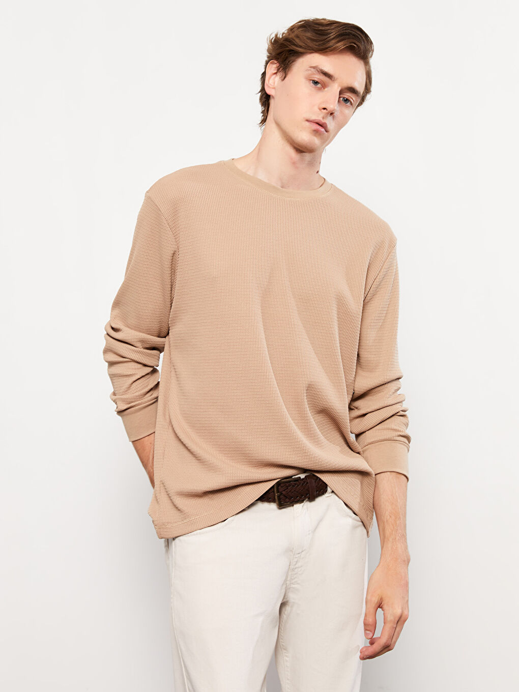 Crew Neck Long Sleeve Men's Sweatshirt-1