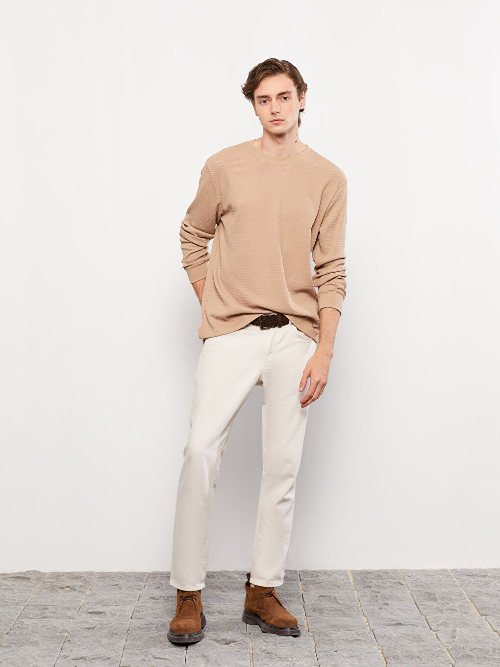 Crew Neck Long Sleeve Men's Sweatshirt-2
