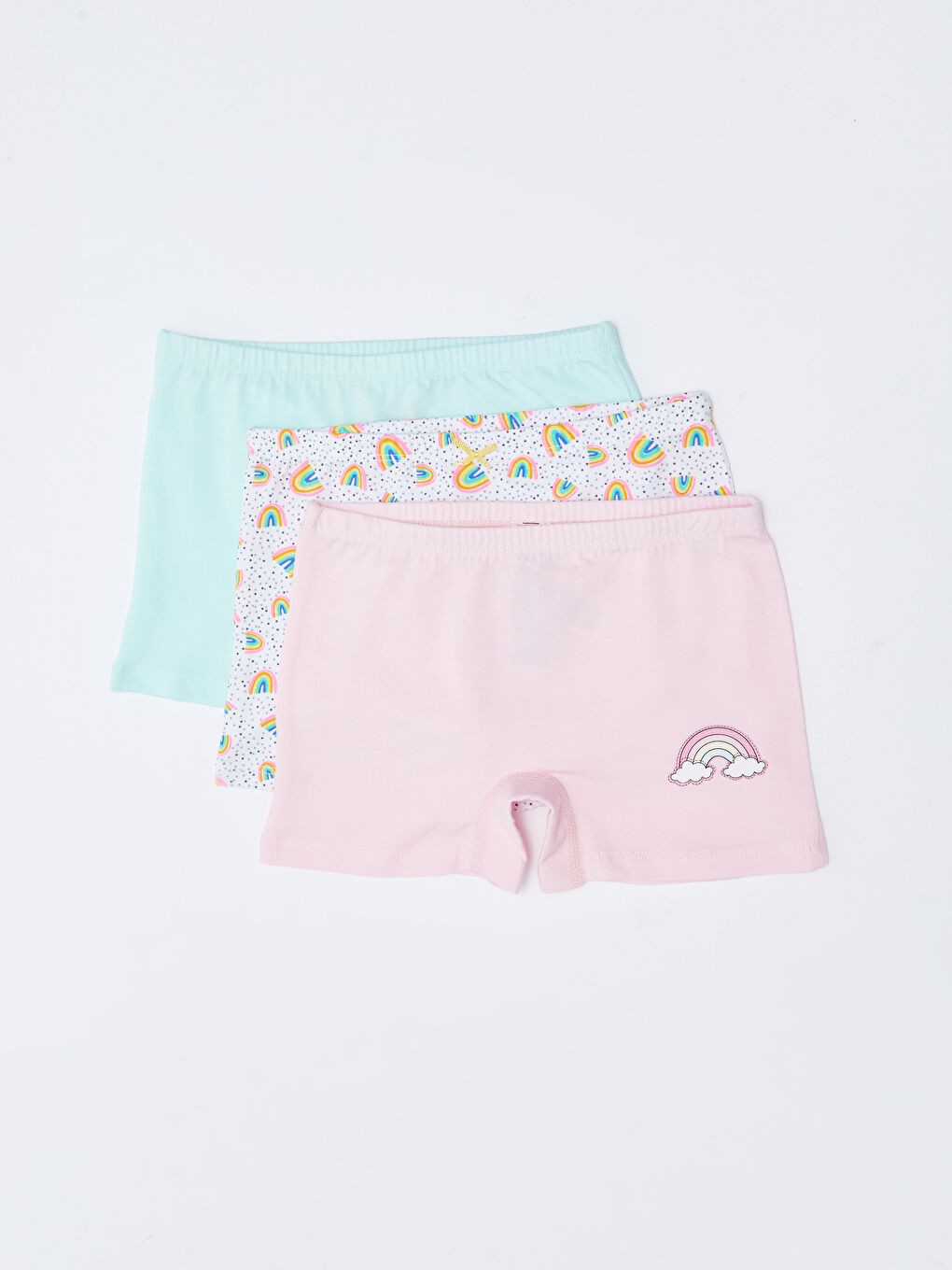 Pembe Baskılı Pamuklu Kız Çocuk Boxer 3'lü