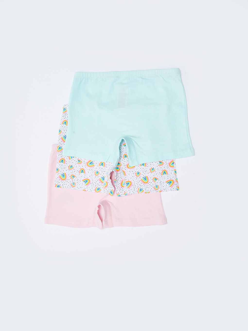 Pembe Baskılı Pamuklu Kız Çocuk Boxer 3'lü-1