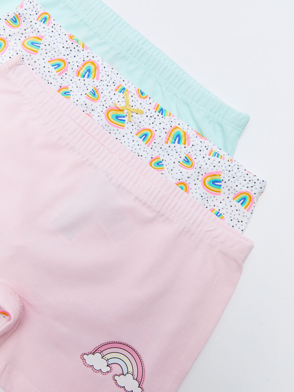 Pembe Baskılı Pamuklu Kız Çocuk Boxer 3'lü-2