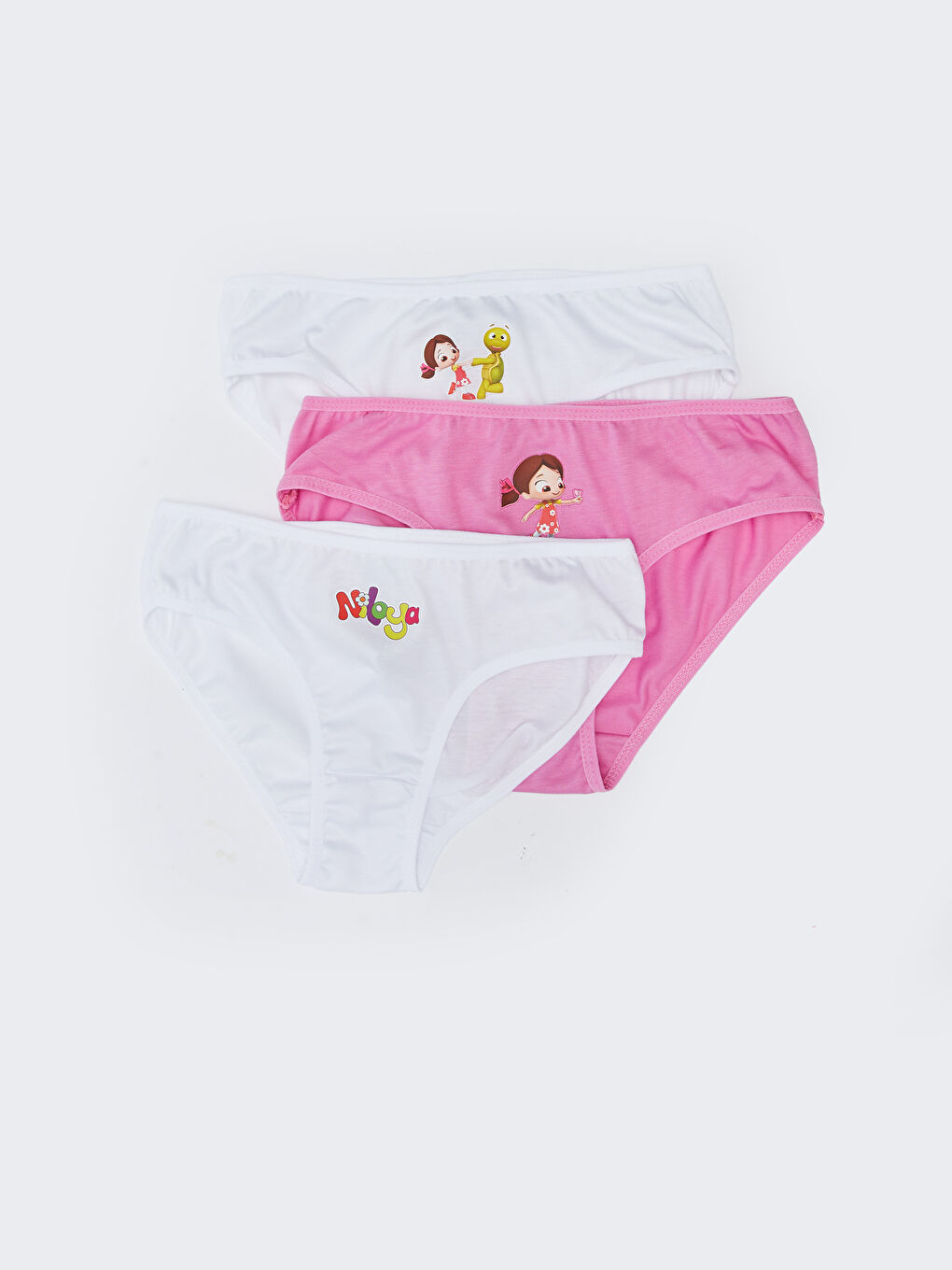 Niloya Printed Cotton Girl Panties 3-Pack
