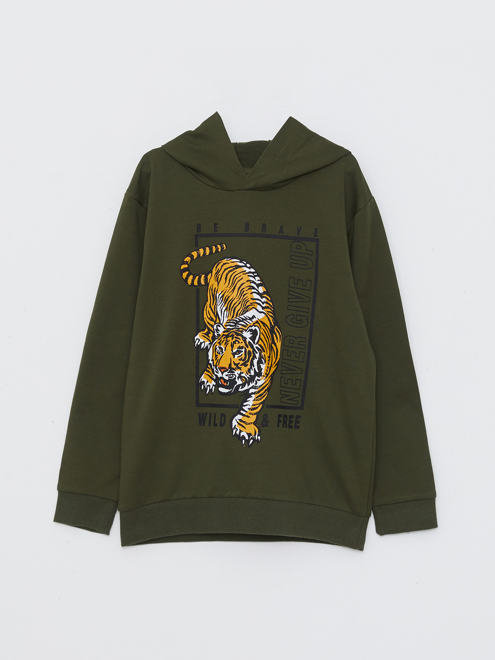 Hooded Printed Long Sleeve Boy Sweatshirt And Sweatpants-1