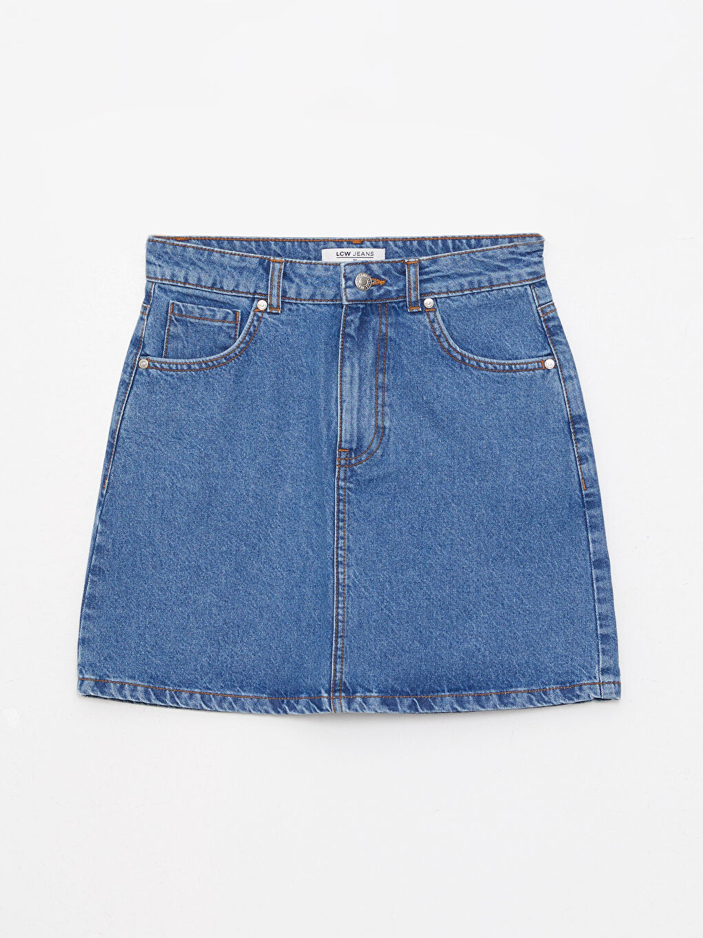 Women's Standard Fit Plain Denim Skirt -W2AL38Z8-507