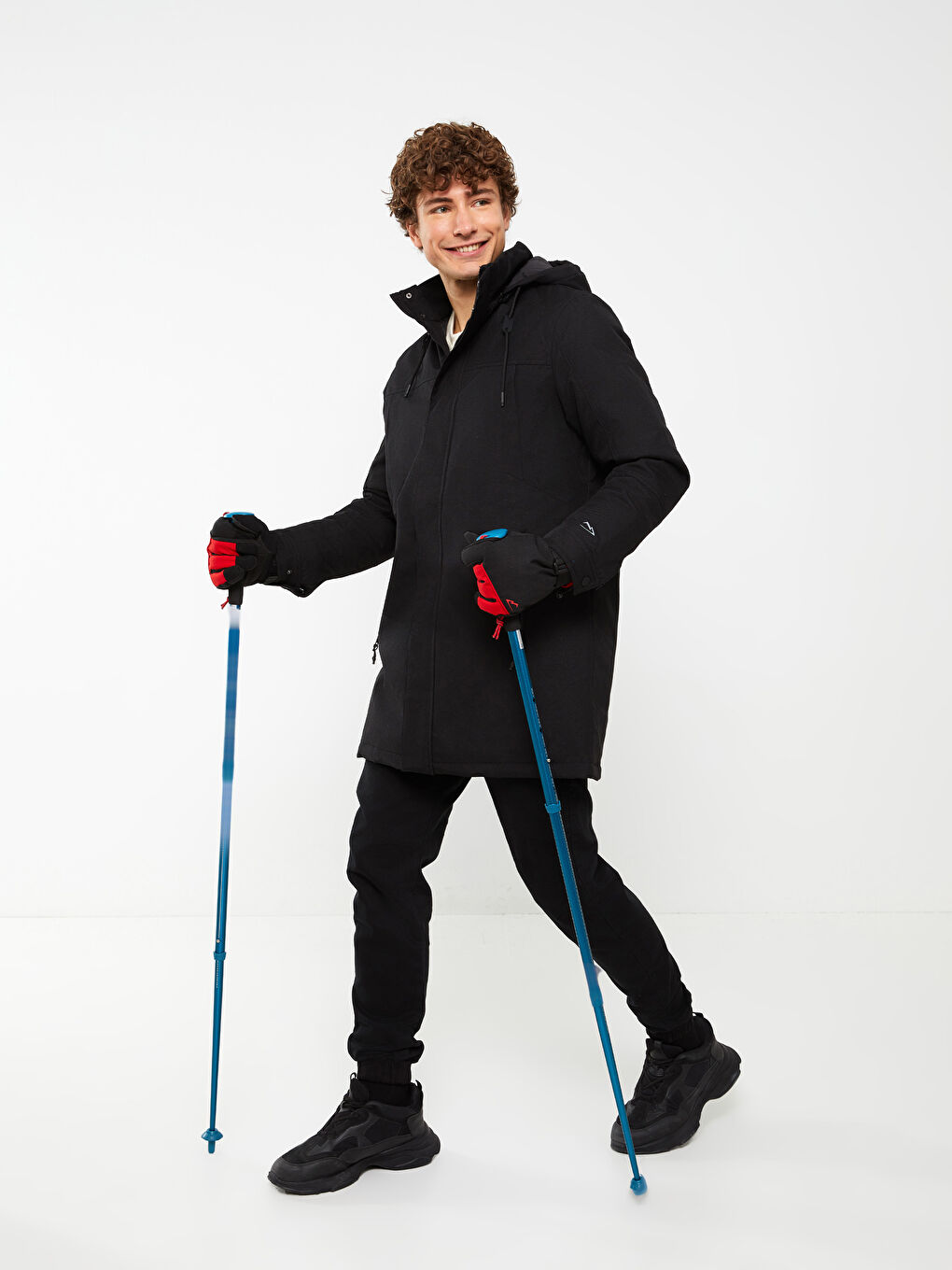 قفازات الثلج بلوك الألوان للرجال-1