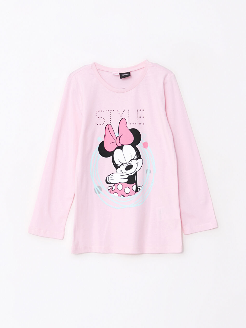 LCW Kids Crew Neck Minnie Mouse Printed Long Sleeve Girls' Pyjama Set -W2AL51Z4-FXK