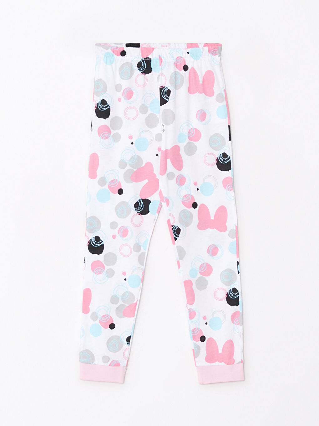 LCW Kids Crew Neck Minnie Mouse Printed Long Sleeve Girls' Pyjama Set -W2AL51Z4-FXK