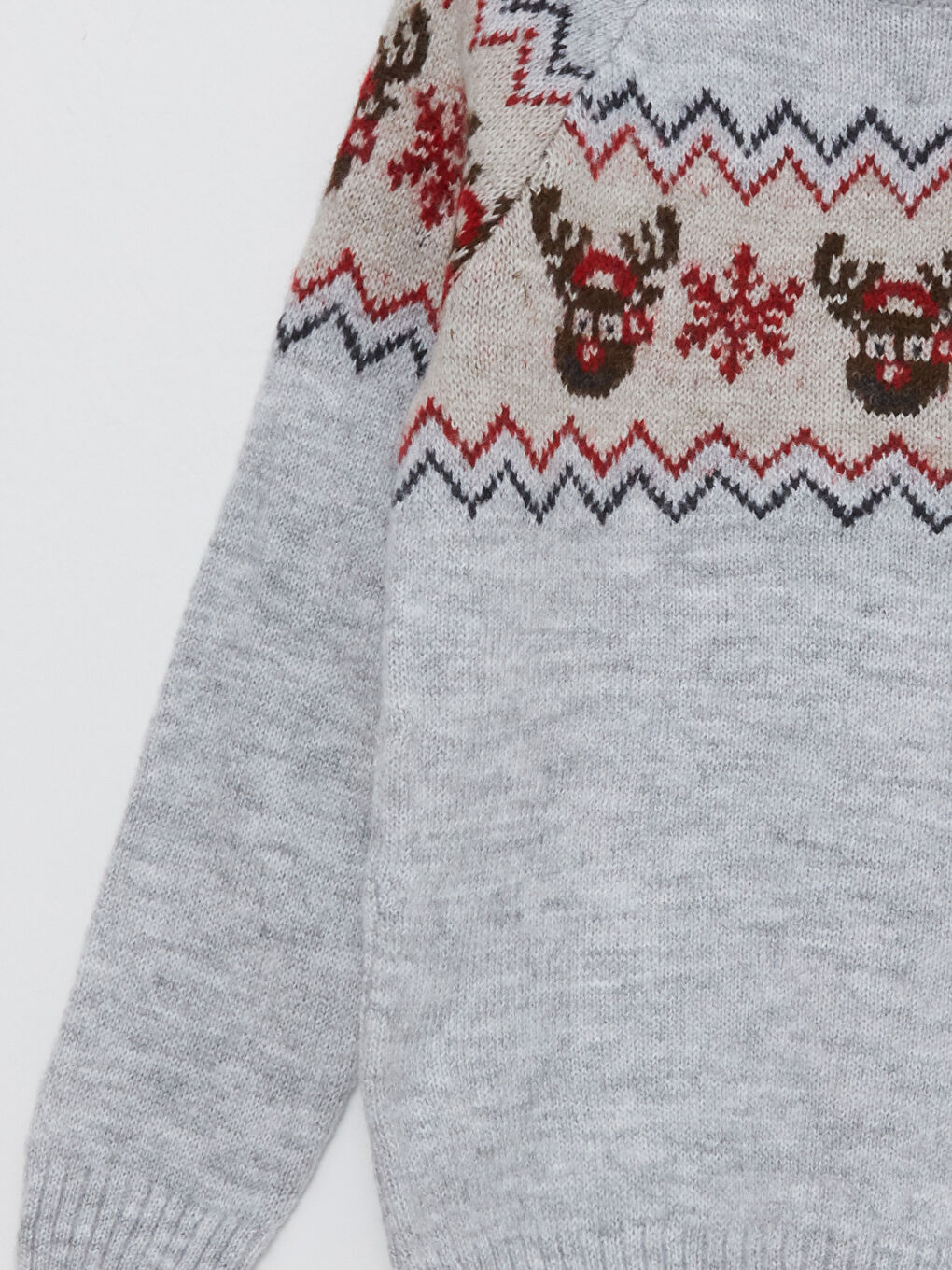 LCW Kids Rundhalsausschnitt Gemusterter Langarm Jungen Strickpullover -W2AL61Z4-LAL