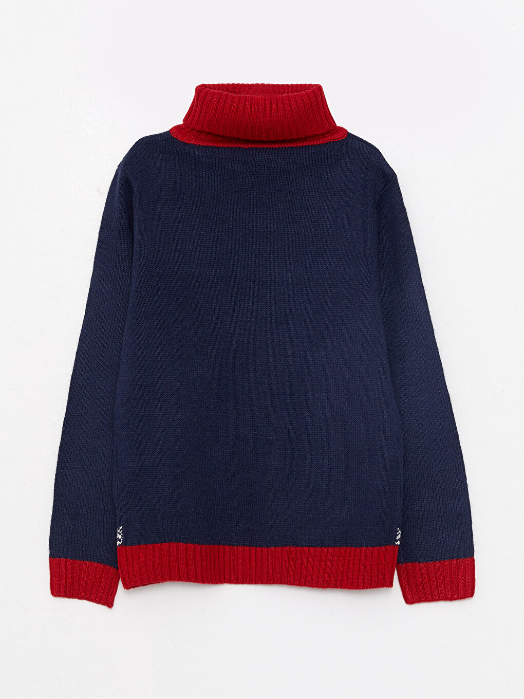 LCW Kids Turtleneck Patterned Long Sleeve Boy Knitwear Sweater -W2AL66Z4-HFK
