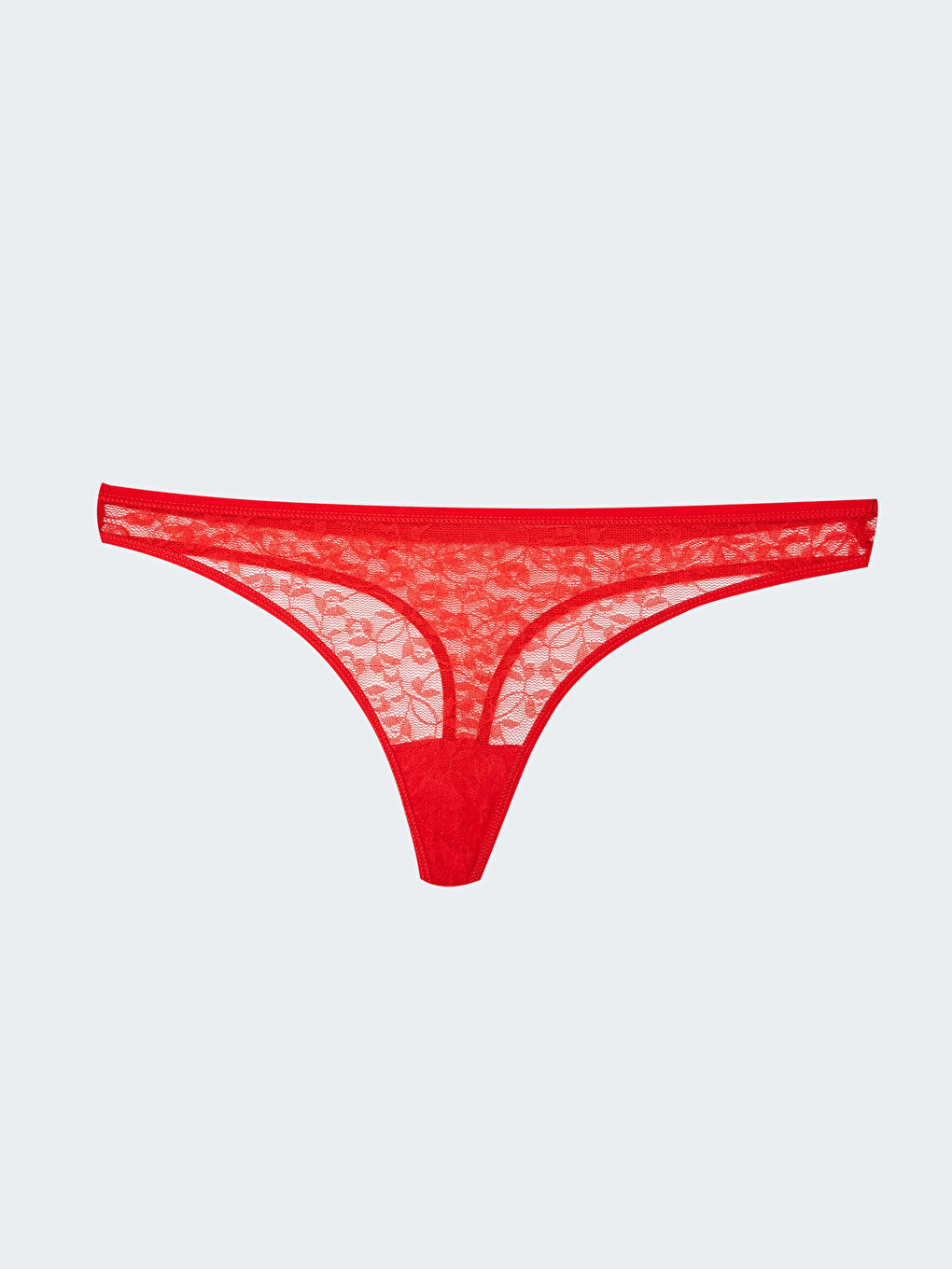 Kırmızı Yılbaşı Temalı Dantelli Tanga Külot-2