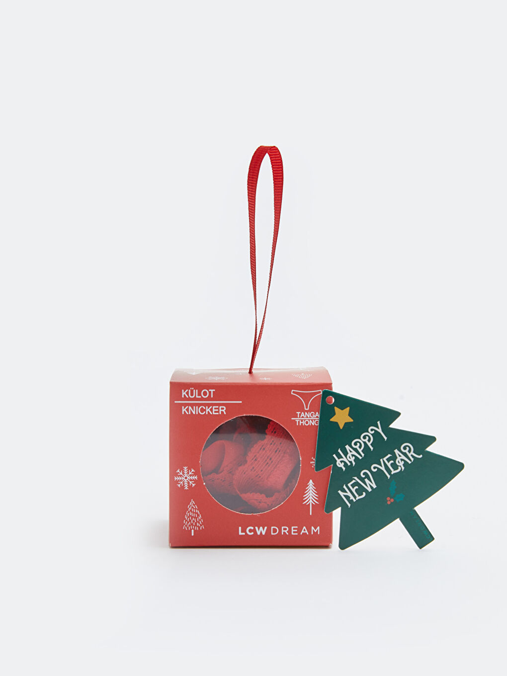 LCW DREAM Christmas Themed Lace Thong Knickers -W2AL71Z8-HMW
