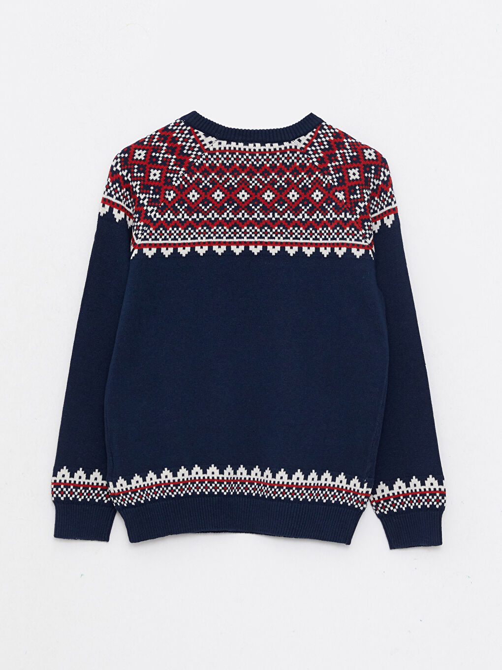 LCW Kids Crew Neck Patterned Long Sleeve Boy Tricot Sweater -W2AL77Z4-HFK