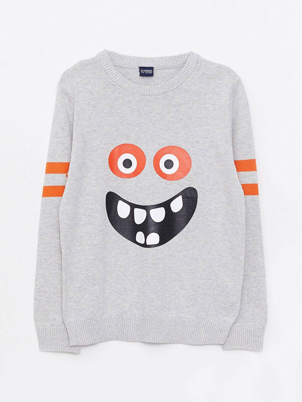 Crew Neck Printed Long Sleeve Boys' Knitwear Sweater -W2AL80Z4-LAL