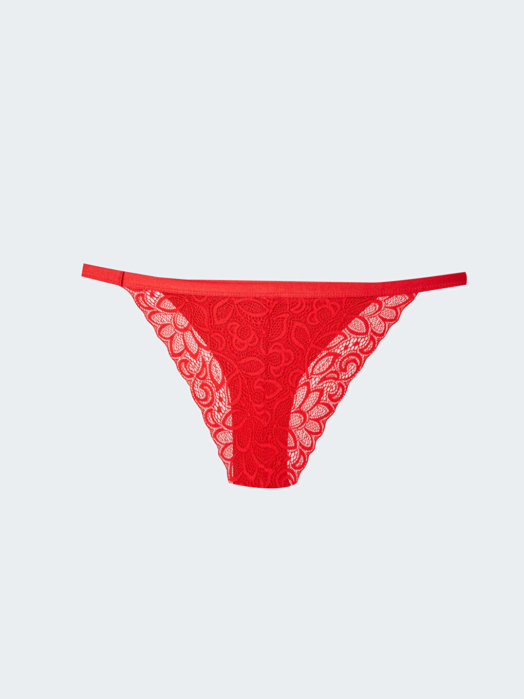 Kırmızı Dantelli Brazilian Külot-1