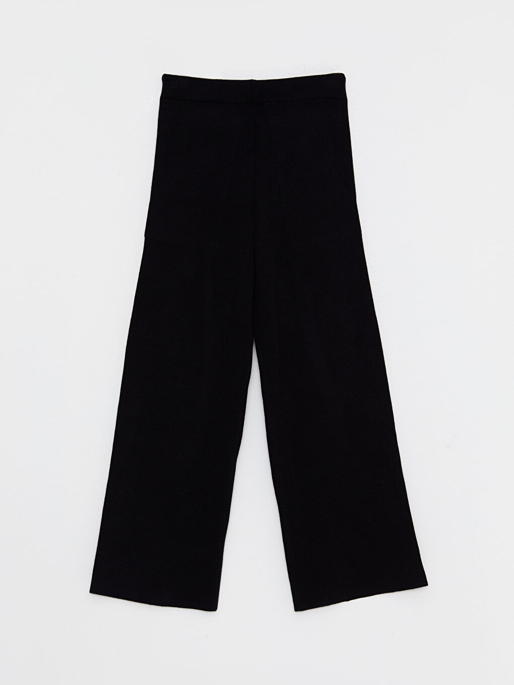 Siyah Beli Lastikli Düz Cep Detaylı Kadın Pantolon-5