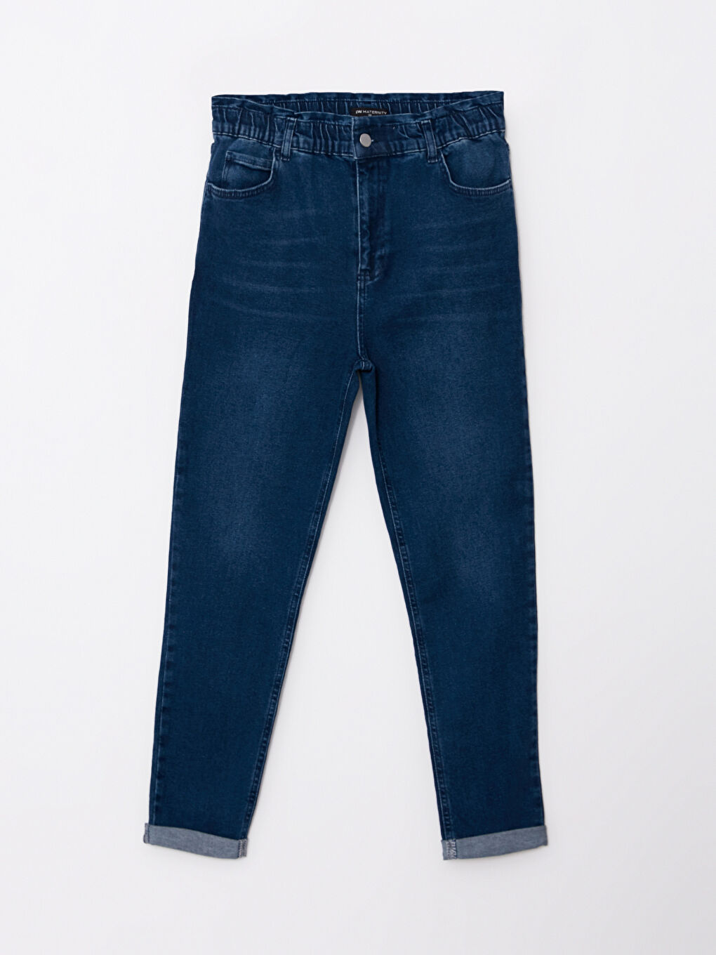 LCWAIKIKI Maternity Orta İndigo Rodeo Beli Lastikli Standart Fit Düz Cep Detaylı Hamile Jean Pantolon - 10