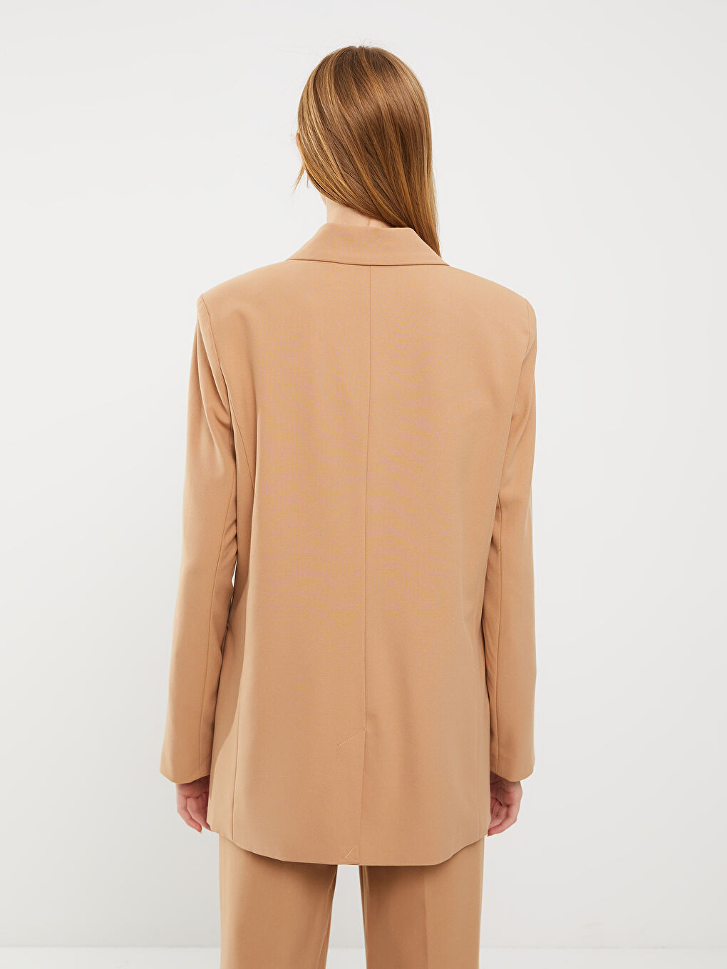 Plain Long Sleeve Women's Blazer Jacket-8