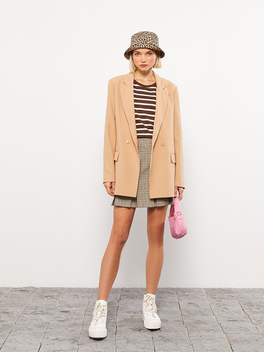 Plain Long Sleeve Women's Blazer Jacket-1