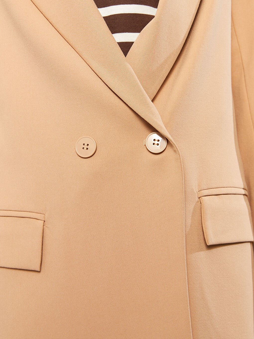 Plain Long Sleeve Women's Blazer Jacket-7