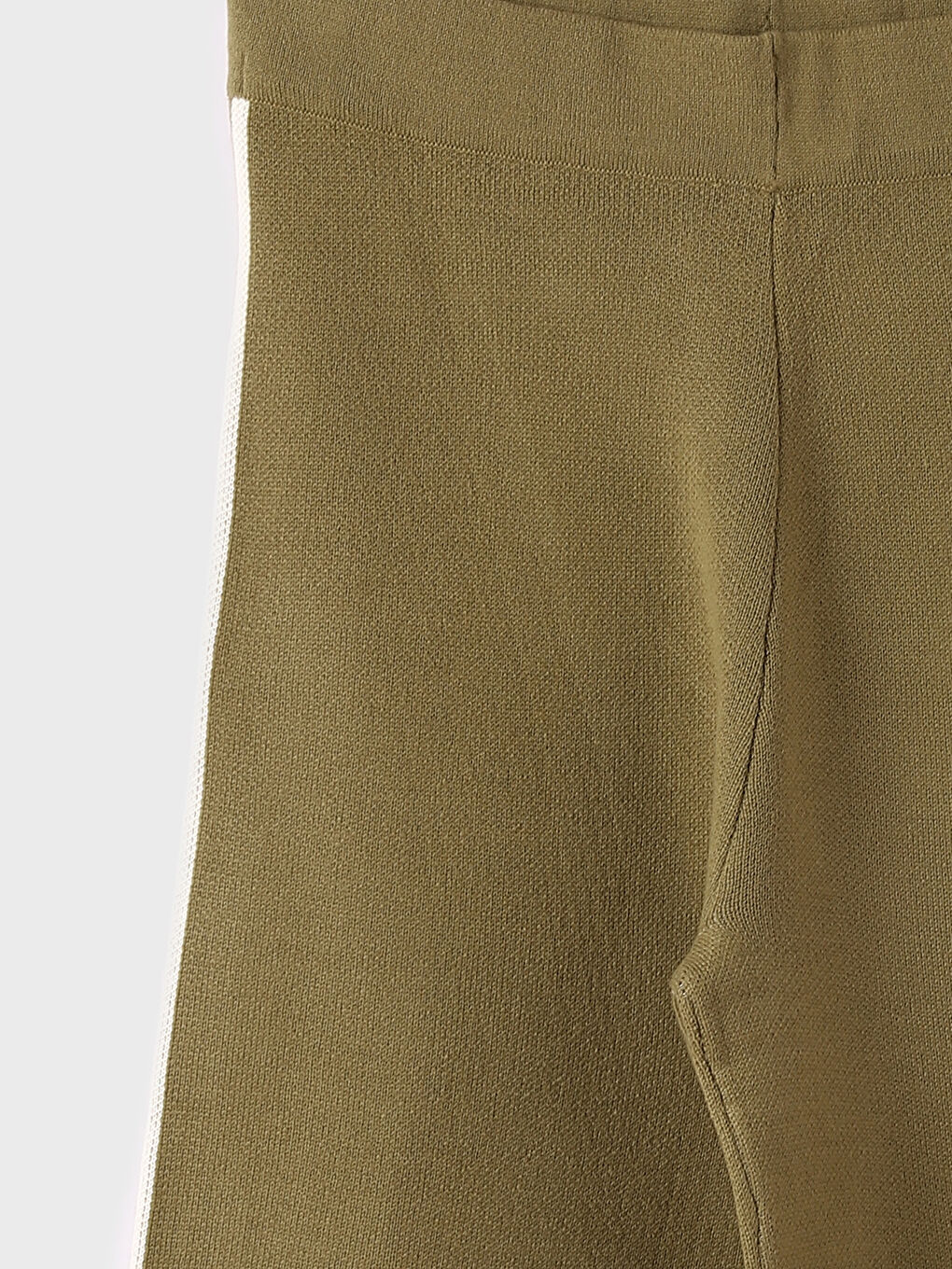 Women's Elastic Waist Narrow Fit Straight Knitwear Trousers -W2AN71Z8-GVK