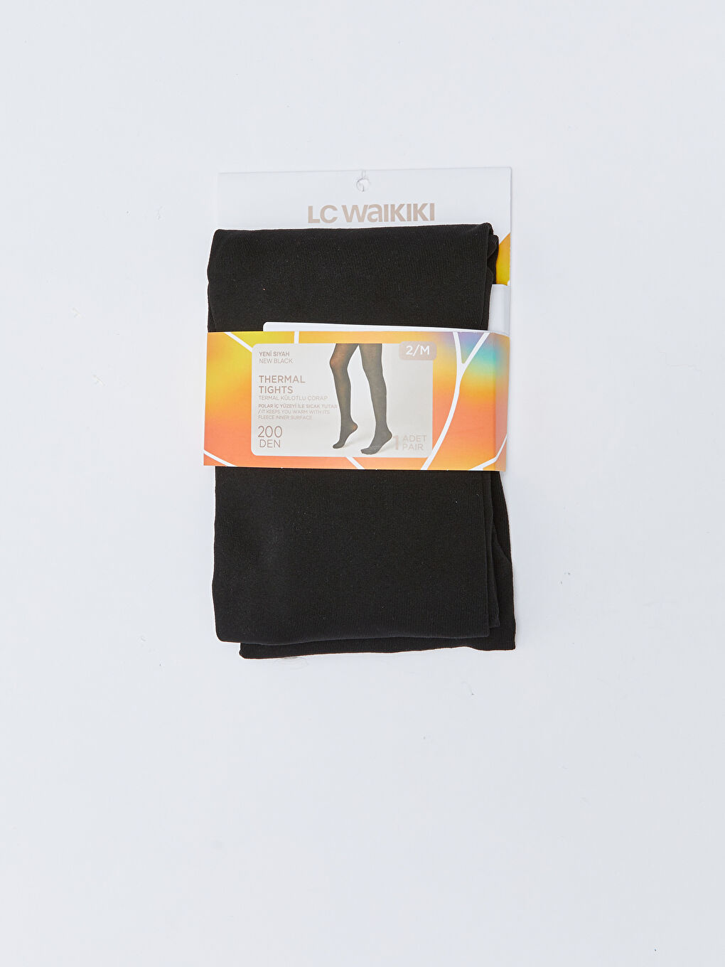 Siyah 200 Denye Kadın Termal Külotlu Çorap