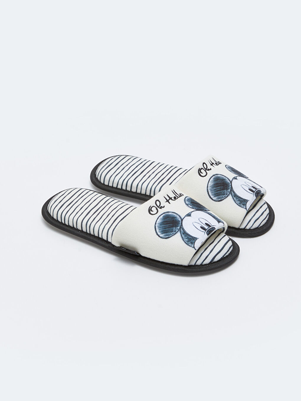 Karışık Mickey Mouse Lisanslı Tek Bantlı Kadın Ev Terliği