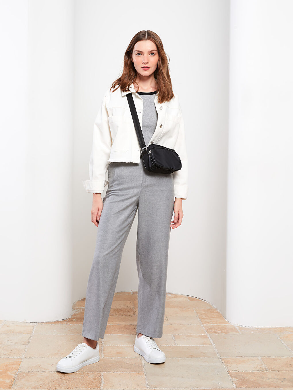 Siyah Paraşüt Kumaş Kadın Çapraz Çanta-3