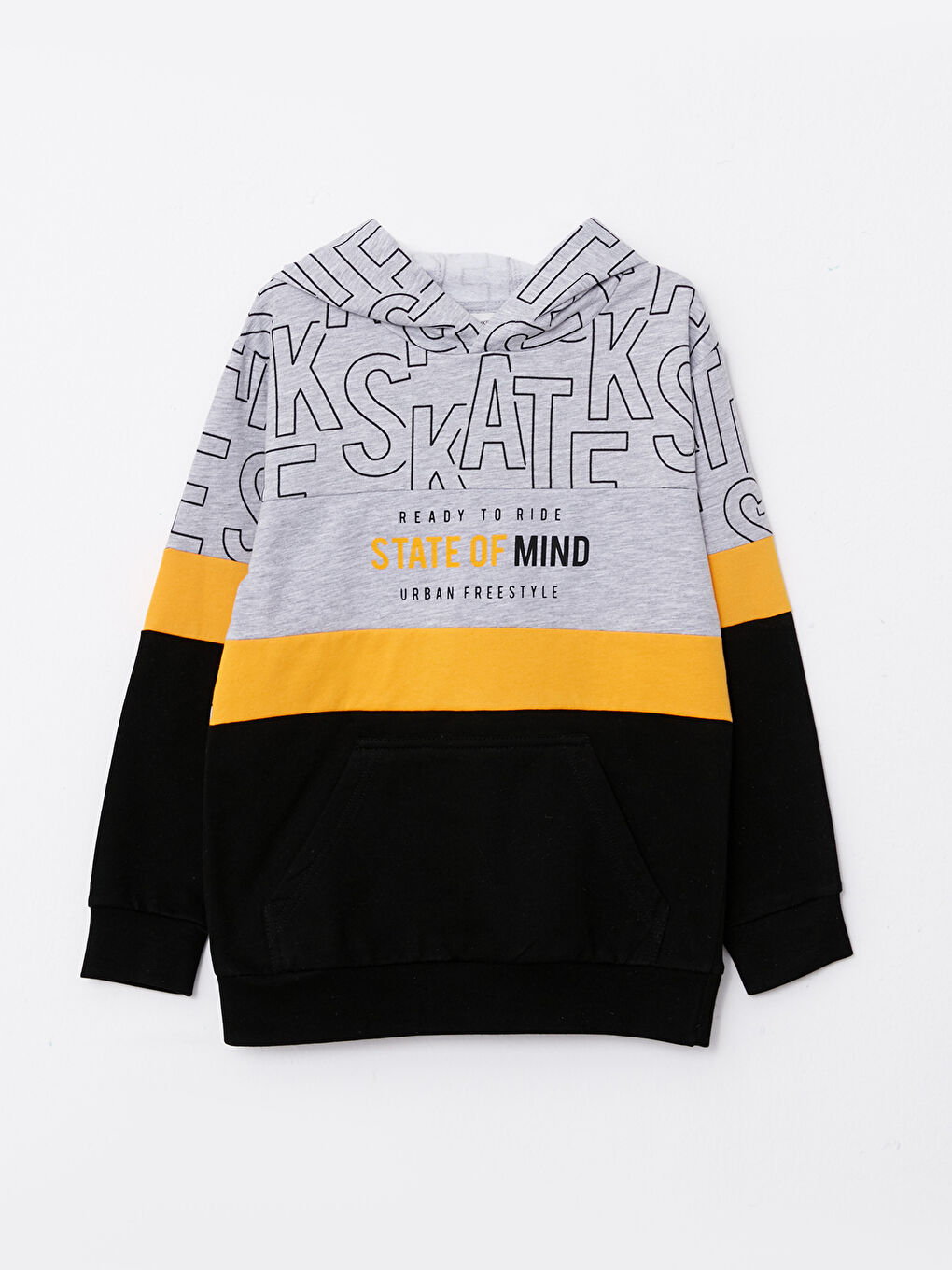 Hooded Printed Long Sleeve Boys' Sweatshirt